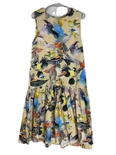MOLO Candece tank DRESS  Whimsical Hummingbirds colorful size 134-140 US 9/10