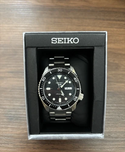 Seiko 5 Sports SRPK29 5 Sports 38mm - Black on Bracelet