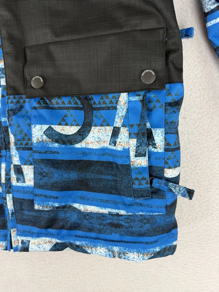 Volcom Azul Negro Chiefdom Aislado Esquí Snowboard Chaqueta Abrigo Niños Pequeño Foto 3 de 4