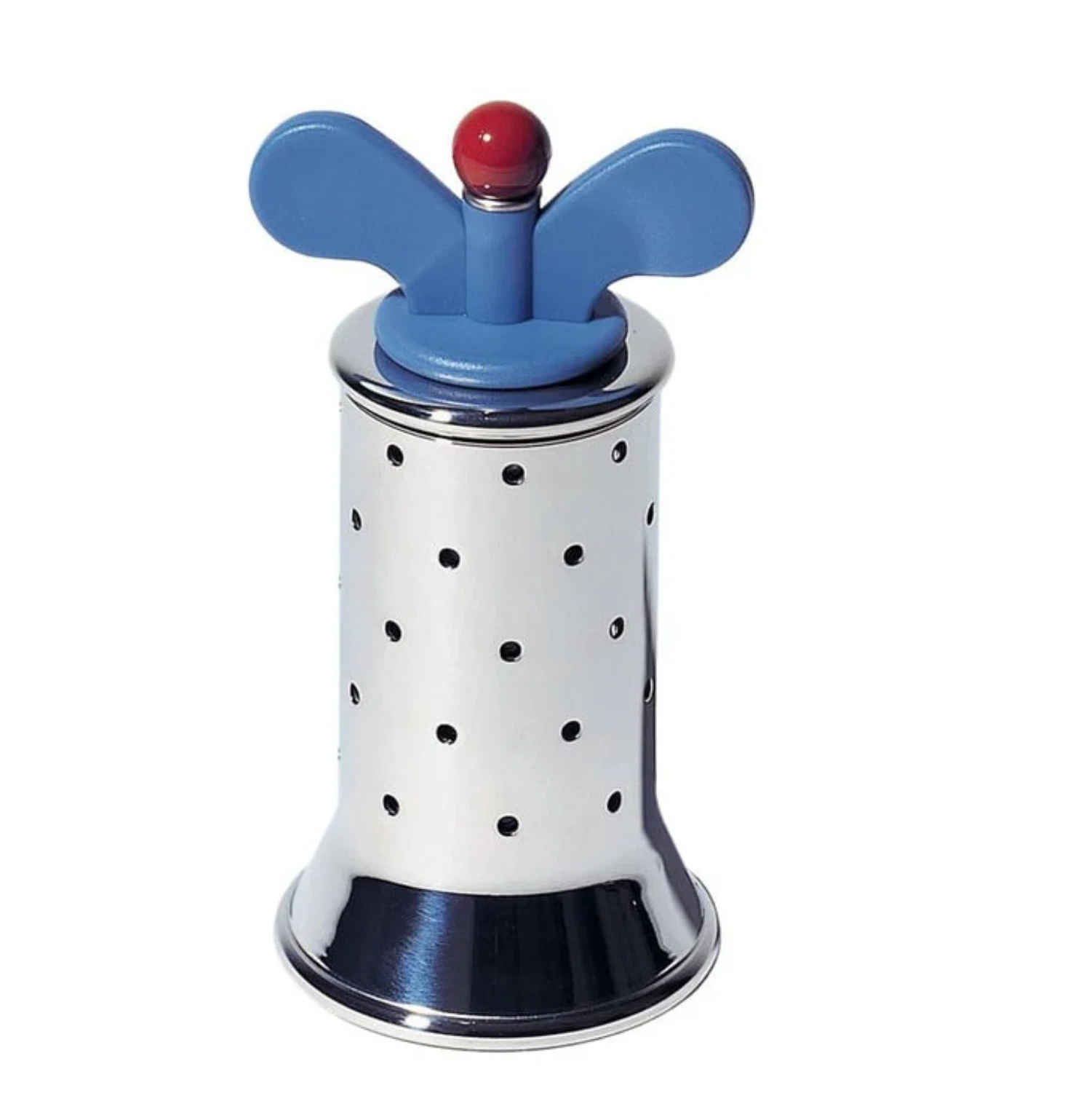 Alessi 9098 Design Pepper Mill with Fins Stainless Steel, Blue BNIB collectable