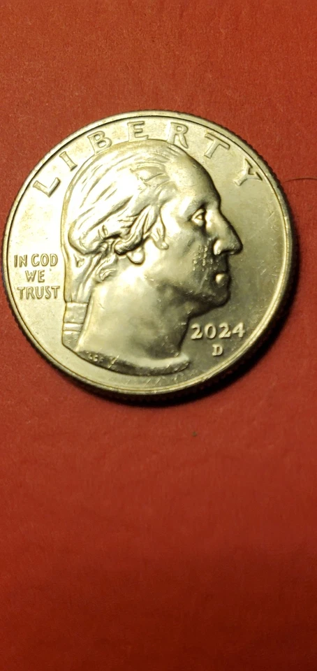 2024-D Washington Quarter Error IN "COD" WE TRUST ERROR - Image 2 of 4
