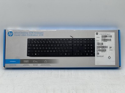 HP Wired Desktop 320K Keyboard,USB (9SR37UT#ABA)