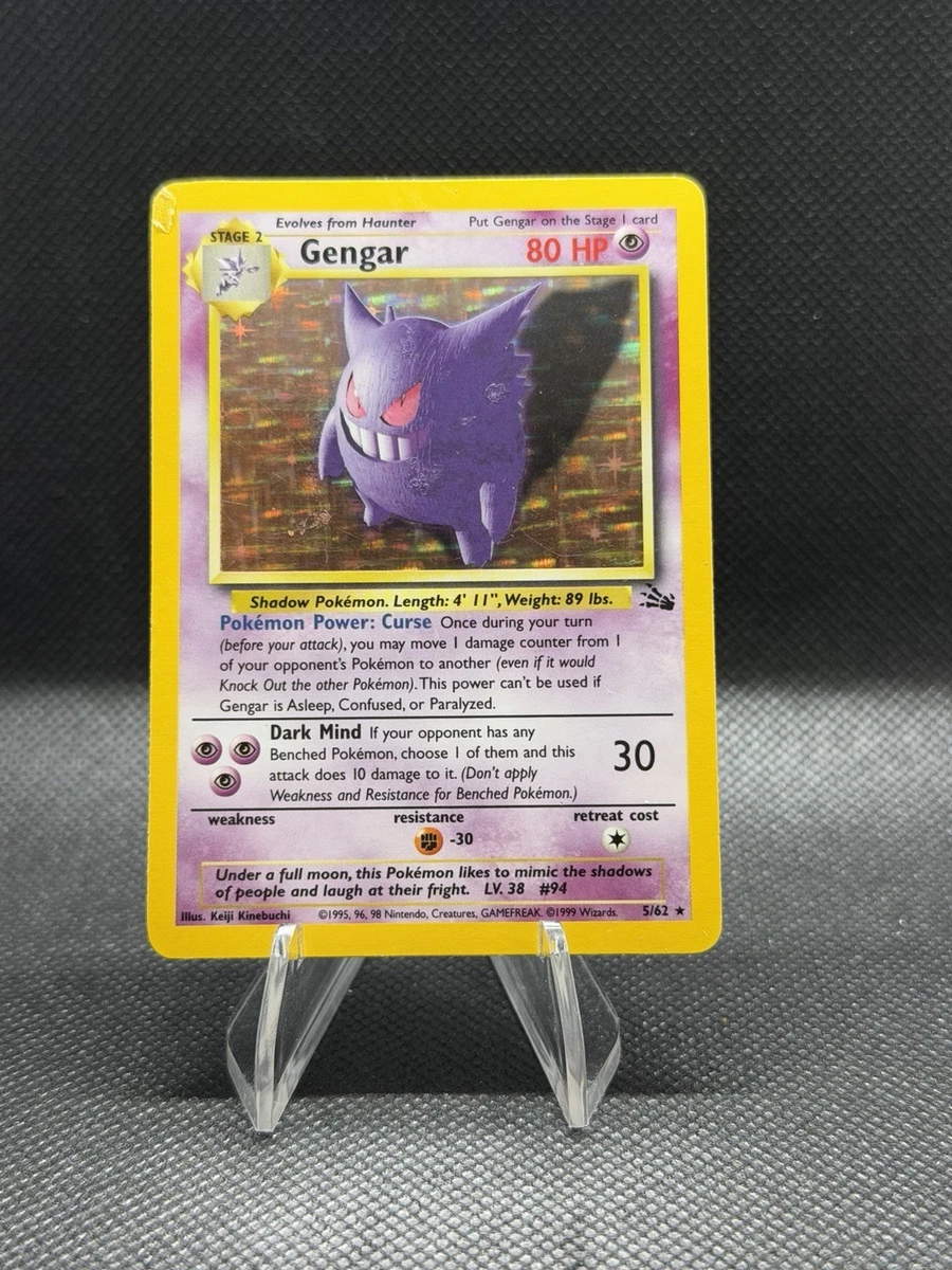 Gengar Pokémon TCG Holo Rare Fossil Collectible Individual Card