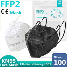 50 Pack KN95 Face Masks 5 Layer Disposable Adults Dust Smoke Hospital, 50pcs