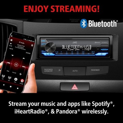 JVC KD-SX27BT Bluetooth Car Stereo 100W AM/FM Aux USB 1.5A Single