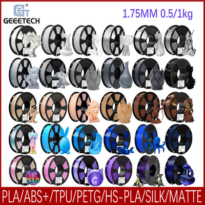 New Geeetech Filament PLA PETG TPU ASA ABS+ Matte 1.75mm 1KG/roll For 3D Printer