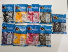 225 Total Qualatex 11 Round 9 Packs Of 25 Variety Of Colors Balloons Lot