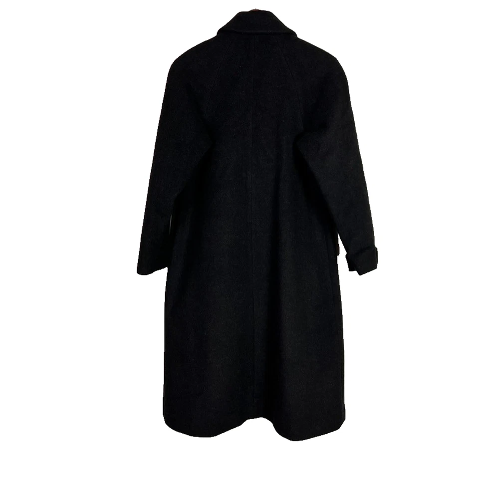 Abrigo para mujer Liz Claiborne talla 4P lana cachemir negro bolsillos abotonados Foto 2 de 4