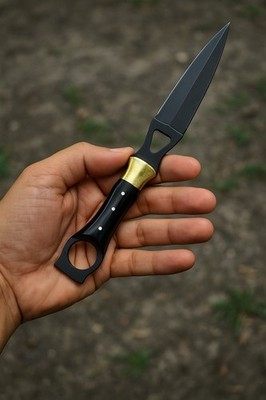Handmade Fix Double Edge Blade Dagger Boot Knife Full Tang Survival Hunting