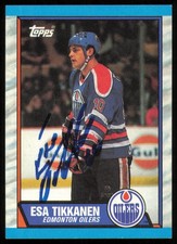 Esa Tikkanen Autographed Signed 1989-90 Topps Card #12 Edmonton Oilers