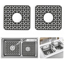 WAFT YEARN 2PCS Sink Mats Sink Protectors Dish Racks Dishwasher Safe Grid Mat...