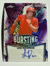 2025 Leaf Vivid Baseball LUKE DICKERSON Washington Nationals Autograph Auto 3/7
