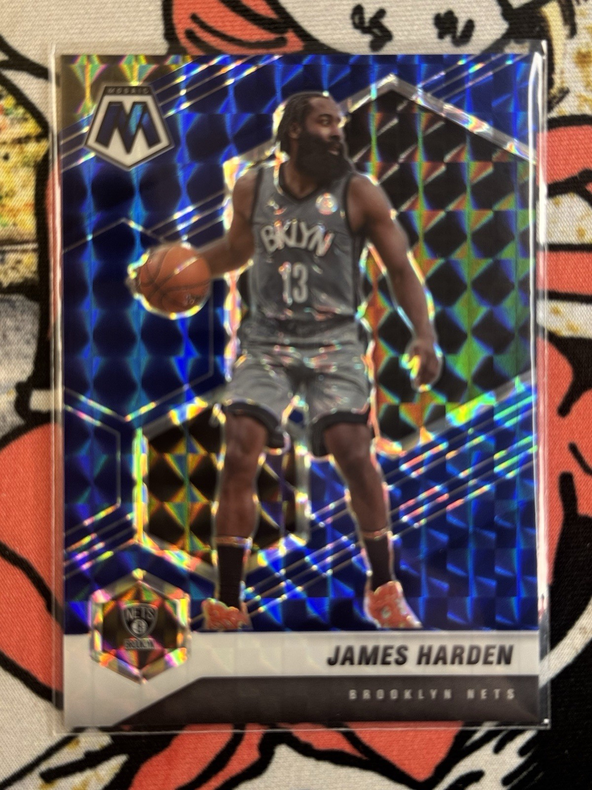 2020-21 Panini Mosaic James Harden Blue /99 #173 Brooklyn Nets