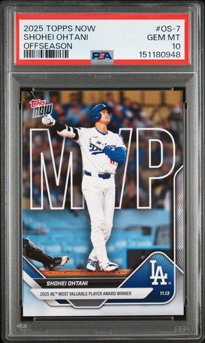 2025 TOPPS NOW OFFSEASON #OS-7 SHOHEI OHTANI PSA 10