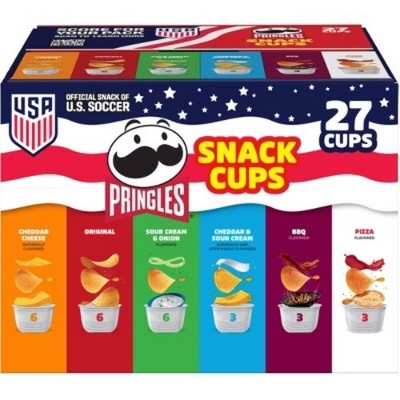 Pringles Snack Stacks 6 Flavors Potato Crisps Chips - 27ct