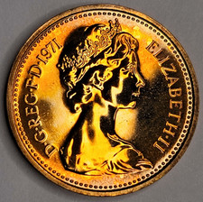 Great Britain 1971 Proof One New Penny 1p