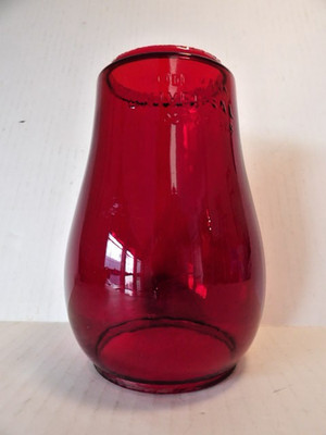 Universal 1928 Pat. Barn RR Laterne rot Rubin Glaskugel Ersatz 6 3/4'' hoch
