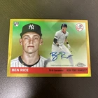 Topps 2025 Chrome Platinum Ben Rice New York Yankees Gold Auto RC #CPA-BR 11/50
