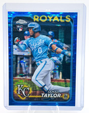 Samad Taylor 2024 Topps Chrome Blue RC Rookie Card #243 Royals. rookie card picture