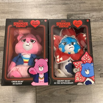 Netflix Care Bears x Stranger Things Cheer Bear Eleven 12'' & Grumpy Demogorgon
