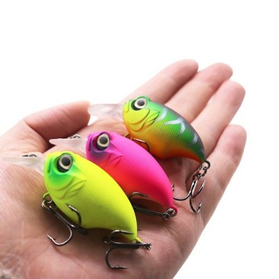 8PCS/Set 5.8cm/8.2g Minnow Hard Bait Rock Floating Fishing Lure Bass Tackle