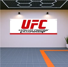Decoration UFC Flag Banner – 71x24" Wall Decor for Gym, Fighter Cave or Garage