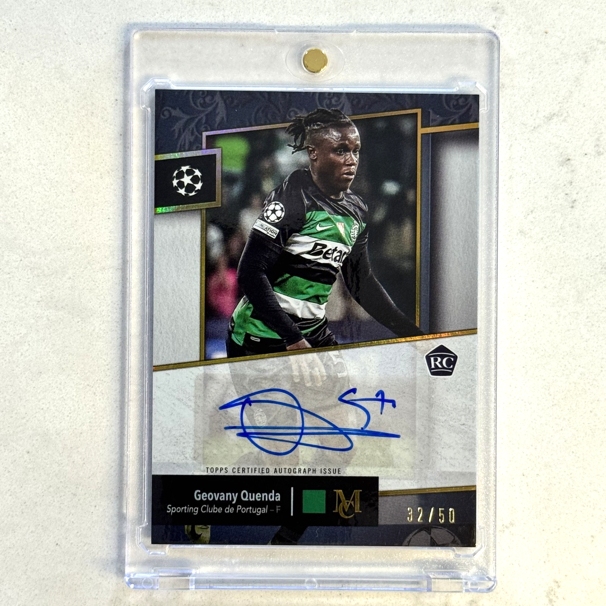 2024-25 Topps Museum Geovany Quenda Rookie Gold Auto Rc /50 | eBay