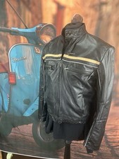 Vintage Lambretta Leather Jacket Size Medium Scooter Lambretta Mods