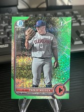 2022 Bowman Draft - Chrome Parker Messick #BDC-71 Green Sparkle Refractor /99  