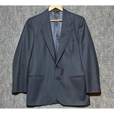 Vintage Lanvin Sorbonne Paris Mens Virgin Wool Pinstripe Blazer Jacket Gray 40R