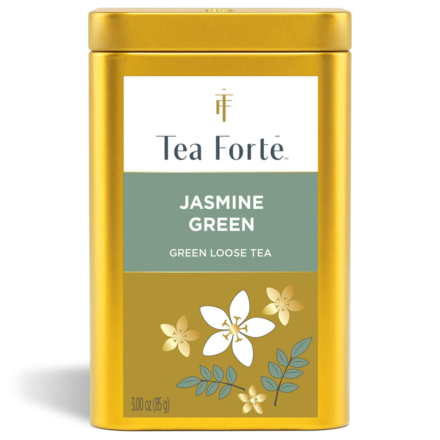 Tea Forte Jasmine Green Loose Leaf Tea, Premium Caffeinated Blend, 35&ndash;50 Cups