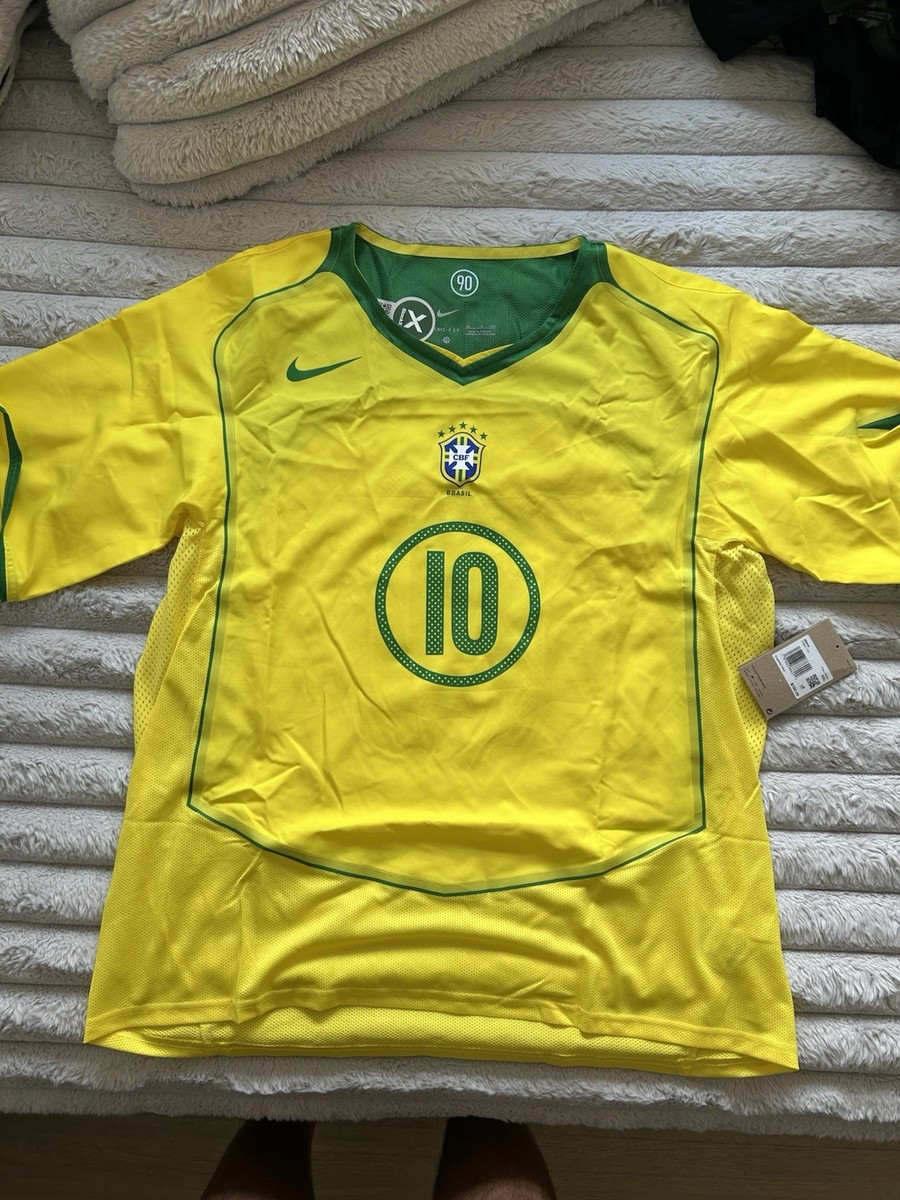 ウェア NIKE Brazil Ronaldinho 2004 TOTAL 90 Nike Total 90 Brazil Ronaldinho 2004 Reissue Jersey XXL