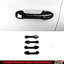 Exterior Side Door Handle Strip Trim For Hyundai Palisade 2020-2024 Bright Black