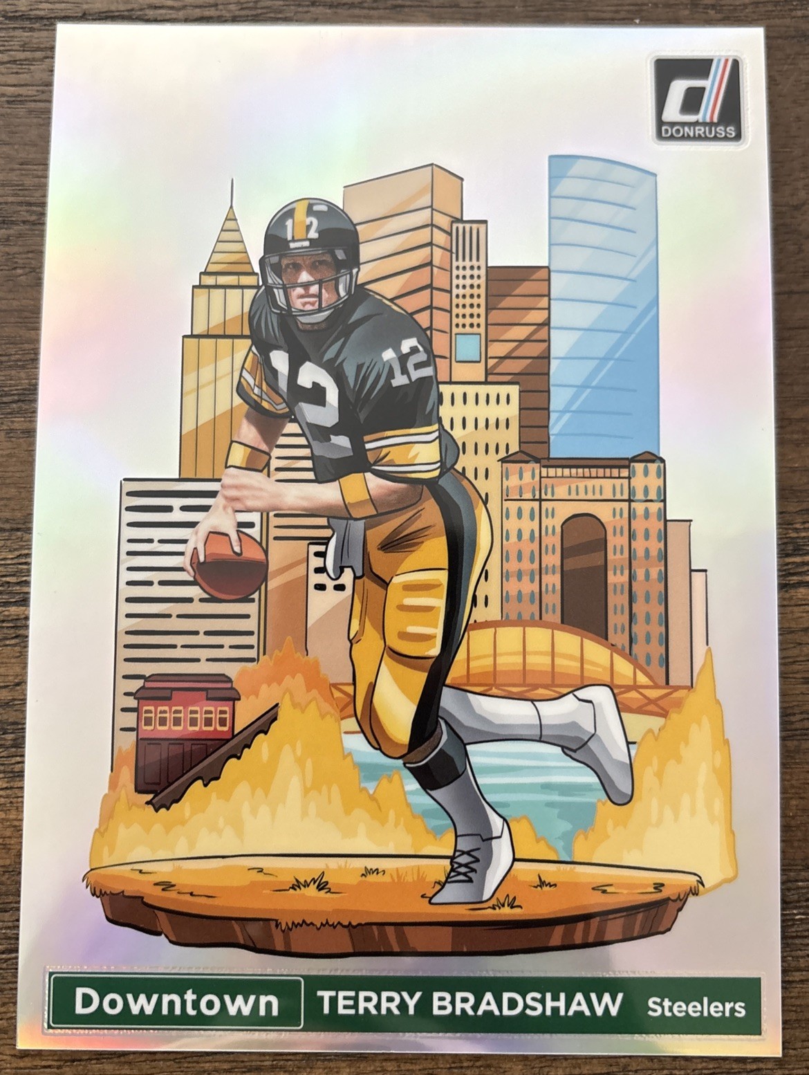 2024 Donruss NFL TERRY BRADSHAW Oversized Jumbo Downtown Pittsburgh Steelers HOF