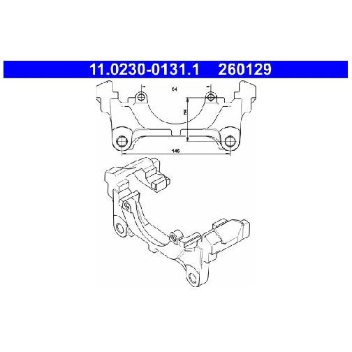 Halter Bremssattel Vorne FüR Audi A3 8P 1.9 2.0 3.2 03 Bis 13 ATE Cayb Cbaa-image