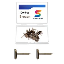 100pcs Industrial Hardware Thumb Tacks, 7/16 Inch Heavy Duty Flat Head Push P...