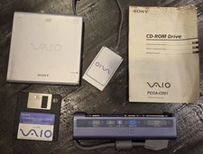 SONY VAIO PCGA-CD51 CD Drive PC Card i.link Port Replicator Driver Disc Tested