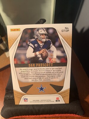 2020 Panini Certified Dak Prescott Gold Team 15/75 DALLAS COWBOYS