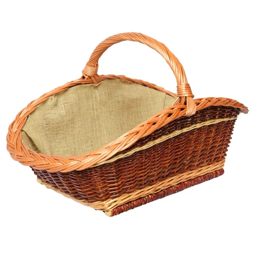 Kaminholzkorb Holzkorb Kamin Jute Brennholzkorb Kaminkorb Weide Tragekorb KHL3NW