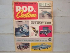 ROD & CUSTOM Magazine AUGUST 1963  GEORGE BARRIS' TWISTER T ROD TEST