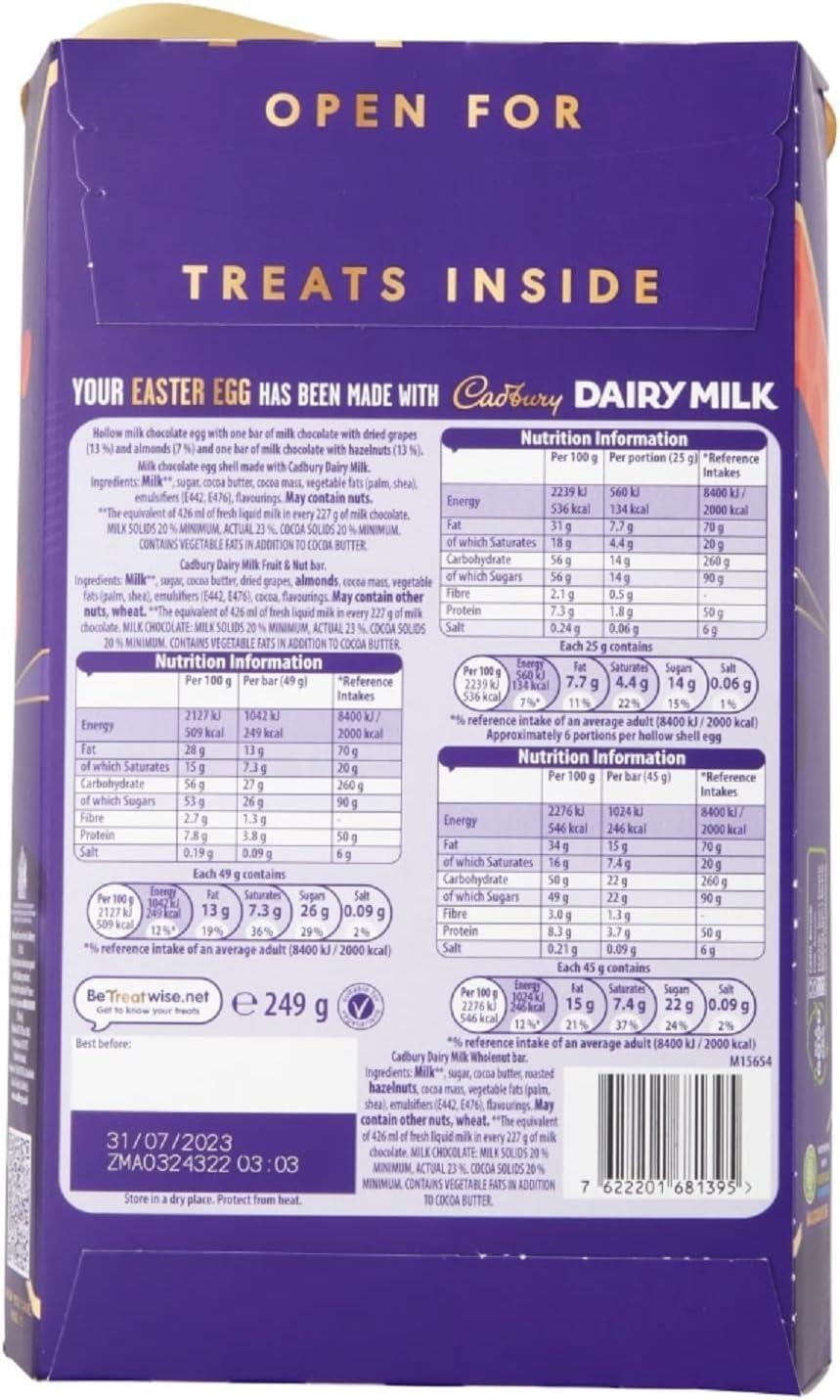 Cadbury Dairy Milk Fruit And Nut Chocolate Egg 249g Gift eBay