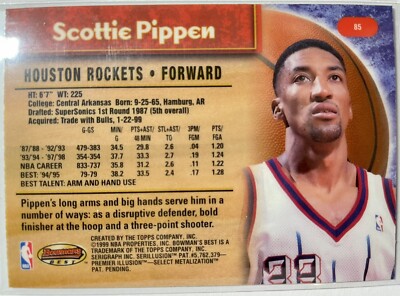 Scottie Pippen 1999 Bowmans Best Card #85 | eBay