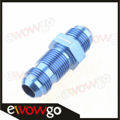 US SHIP AN10 to 10AN Straight Male Union Bulkhead Fuel Oil Fitting Aluminum Blue