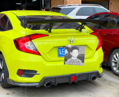 Rear Spoiler Wing Bracket Fit 2016-2021 Honda Civic GT Style ABS Unpainted