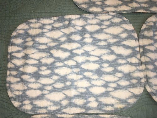Set 5 Coastal Lighthouse Nautical Placemats Handmade 2-sided Clouds Cotton EUC - Picture 9 of 11