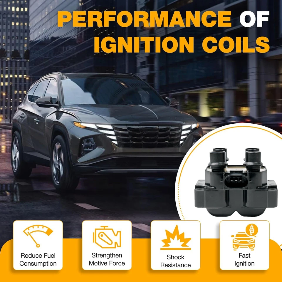 2X Ignition Coil + Spark Plug Wires OEM For Ford F150 F250 Lincoln Mercury FD487 Foto 2 de 4