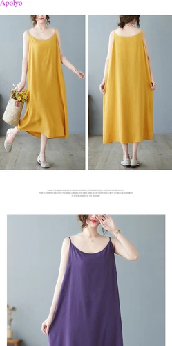 Womens Sundress Cotton Linen Slip Tank Summer Casual Loose Shirt Tunic Dress - Bild 9 von 29