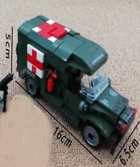 262 Piece Military WW2 Ambulance Building Blocks Toy Bricks Set - Picture 7 of 7