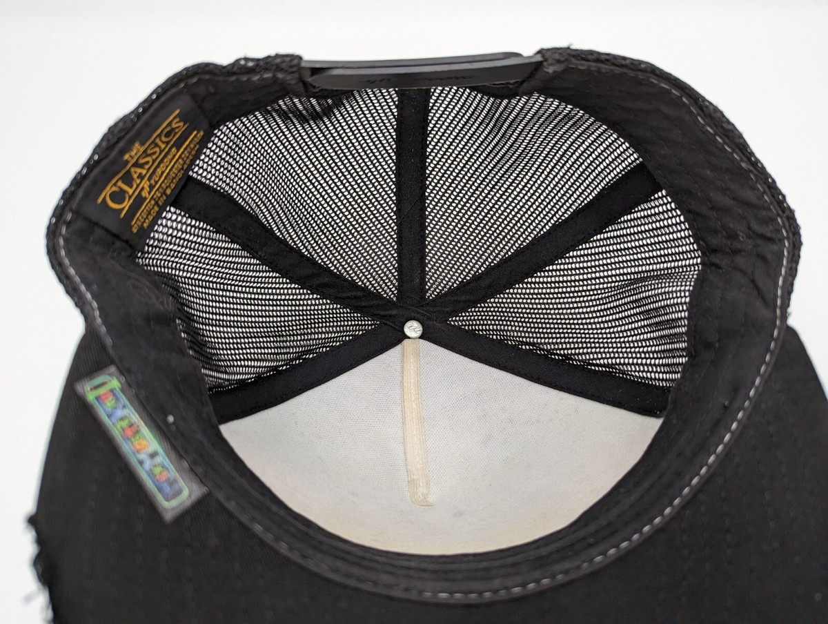 Fujimoto & Ponyo Trucker Hat Black Mesh Distressed Snapback Cap