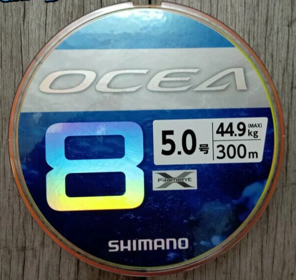 SHIMANO Ocea 8 #5.0 300m 99 lb /44.9Kg 5-color 8 Braid Pe